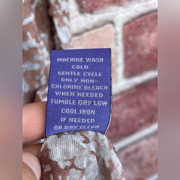 Vivienne Tam brown Burnout Asymmetric Hem tunic medium - Picture 5 of 8